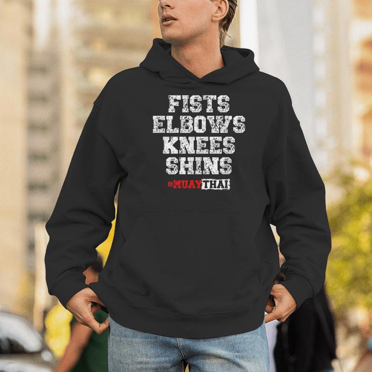 Fist Elbows Knees Shins Martial Arts Muay Thai Men Hoodie Fist Elbows Knees Shins Martial Arts Muay Thai Men Hoodie