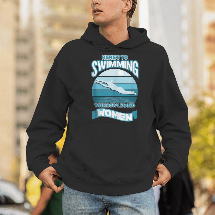 Here's To Swimming With Bow Legged Women Vintage Style Men Hoodie Here's To Swimming With Bow Legged Women Vintage Style Men Hoodie