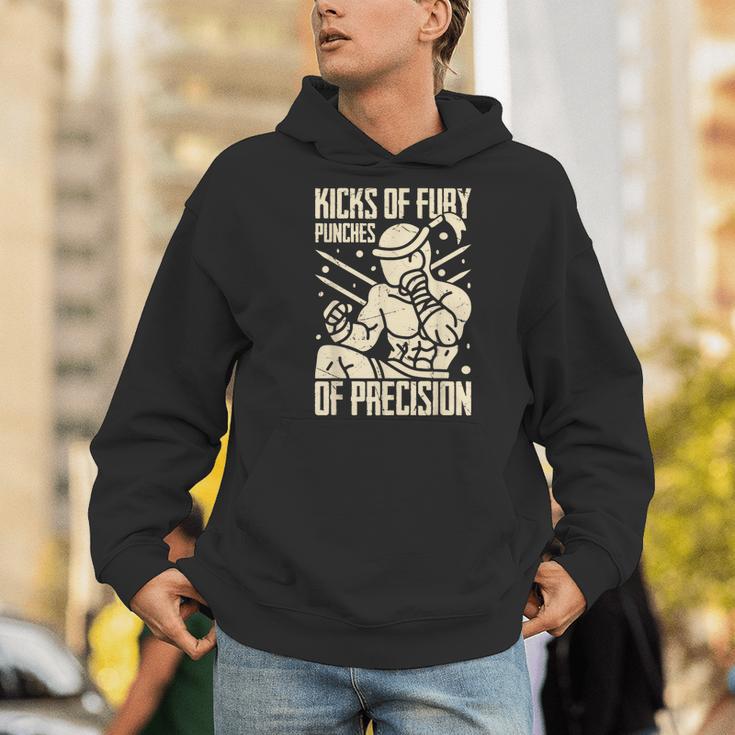 Kicks Of Fury Punches Of Precision Muay Thai Men Hoodie Kicks Of Fury Punches Of Precision Muay Thai Men Hoodie