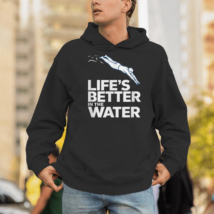 Life Is The Better In The Water Swimming Swimmers Men Hoodie Life Is The Better In The Water Swimming Swimmers Men Hoodie