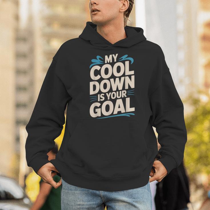 Masters Swimmer Cool Down Workout Humor Bold Swimming Men Hoodie