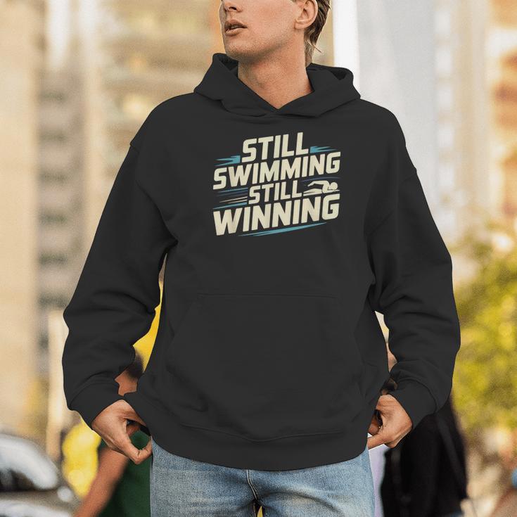 Masters Swimmer Still Swimming Competing Winning Adult Men Hoodie Masters Swimmer Still Swimming Competing Winning Adult Men Hoodie