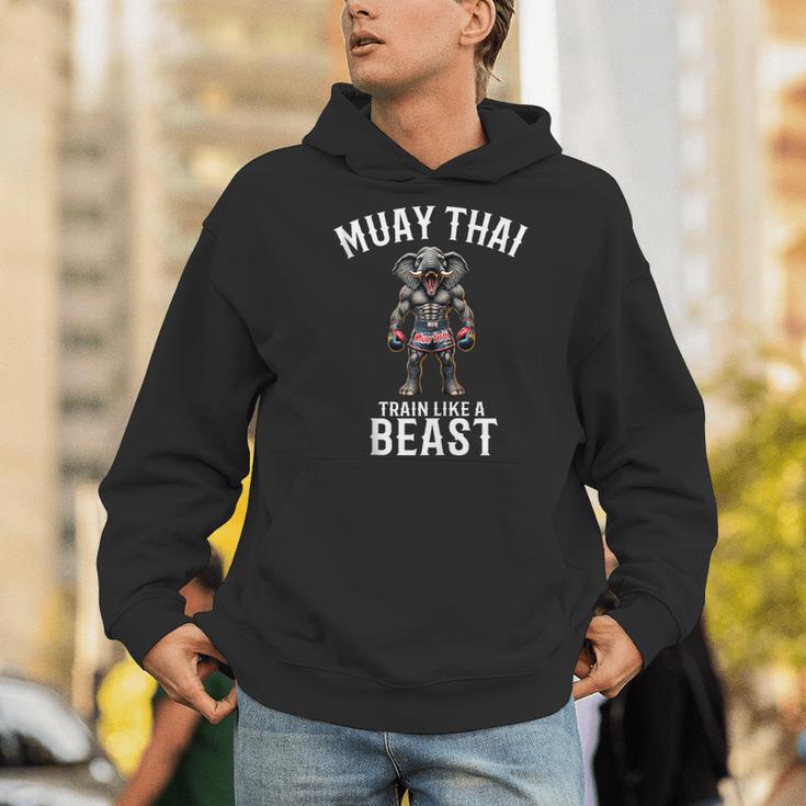 Muay Thai Elephant Kickboxing And Elephant Thai Men Hoodie Muay Thai Elephant Kickboxing And Elephant Thai Men Hoodie