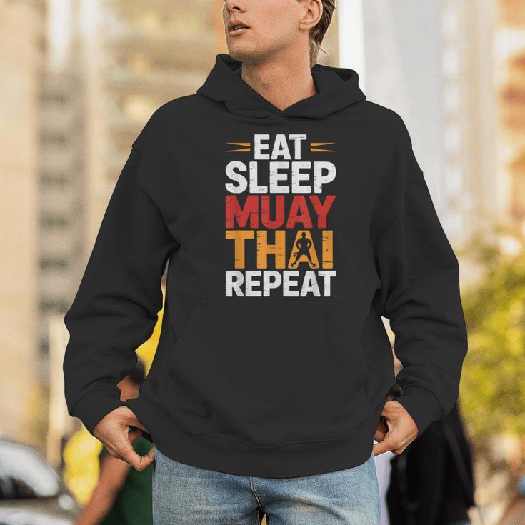 Muay Thai Fighter Eat Sleep Repeat Lifestyle Training Men Hoodie Muay Thai Fighter Eat Sleep Repeat Lifestyle Training Men Hoodie
