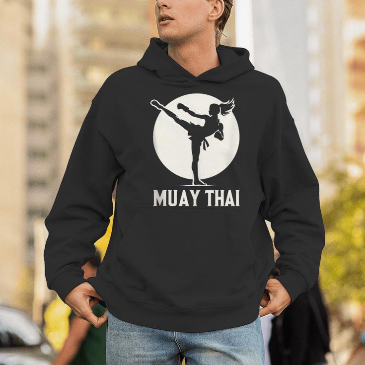 Muay Thai Woman Image Men Hoodie