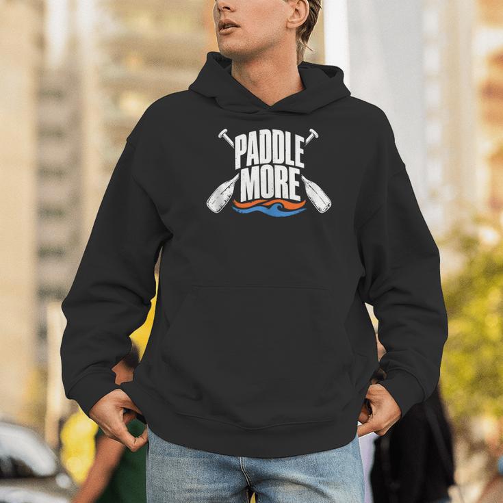 Paddle More Kayak Canoe Paddling Graphic Men Hoodie