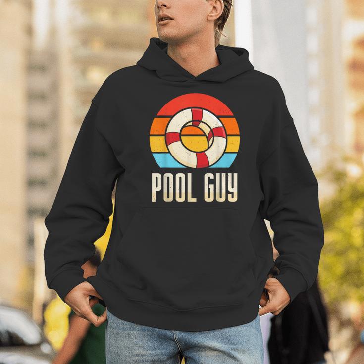 Pool Guy Swimming Attendant Attendants Rescuer Men Hoodie