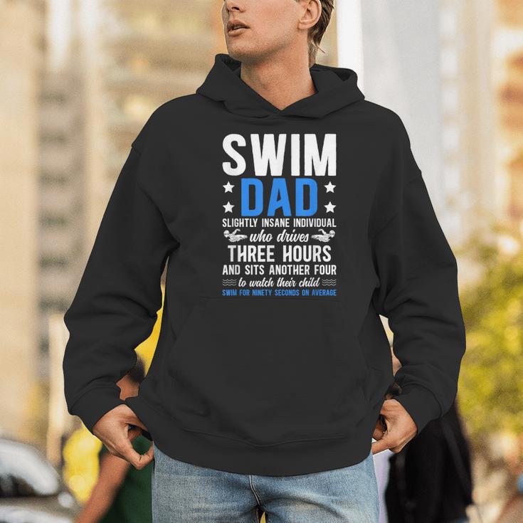 Swim Dad Definition Dad Of A Swimmer Father Swimming Dad Men Hoodie