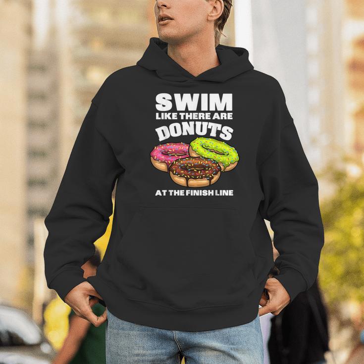 Swimming Donut Men Women Swimmer Sports Athlete Men Hoodie