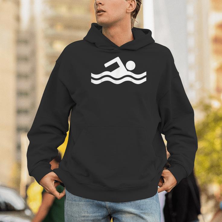 Swimming Symbol Men Hoodie Swimming Symbol Men Hoodie