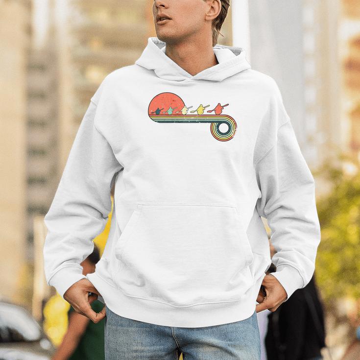 Canoe Retro Vintage Sunset Rainbow Raglan Baseball Tee Men Hoodie