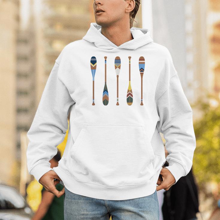 Colorful Painted Oars Paddle Nautical CanoeShirt Men Hoodie Colorful Painted Oars Paddle Nautical CanoeShirt Men Hoodie