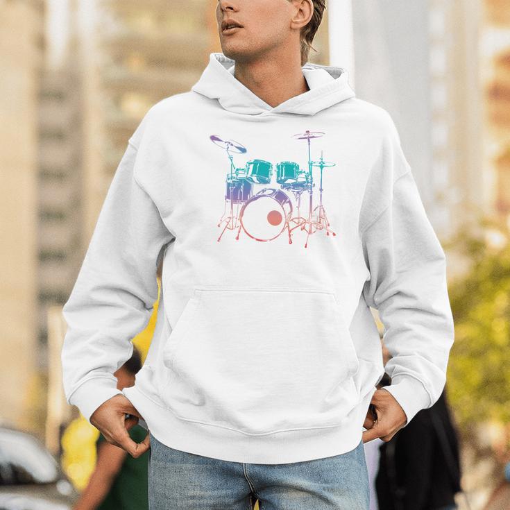 Drum Kit Drummer Graphic Sweatshirt Men Hoodie