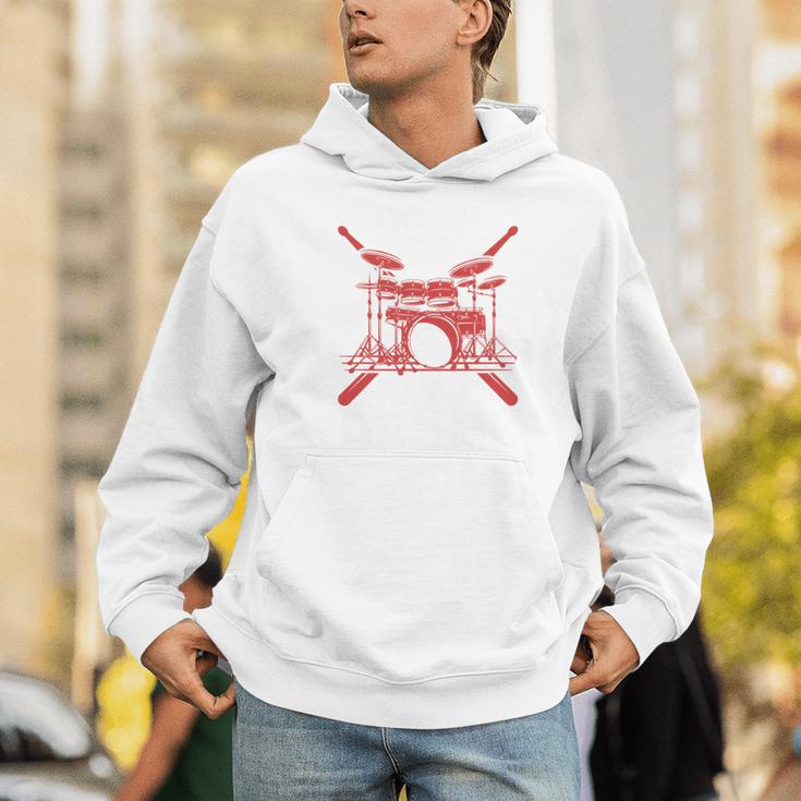 Drum Kit Percussion For Drummer Percussionist Musician Sweatshirt Men Hoodie Drum Kit Percussion For Drummer Percussionist Musician Sweatshirt Men Hoodie