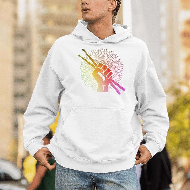 Drummer Drumsticks Fist Drum Kit Sweatshirt Men Hoodie Drummer Drumsticks Fist Drum Kit Sweatshirt Men Hoodie