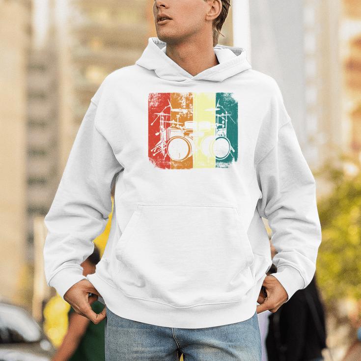 Drumset Cool Retro Vintage Drum Kit Drummer Music Percussion Men Hoodie Drumset Cool Retro Vintage Drum Kit Drummer Music Percussion Men Hoodie