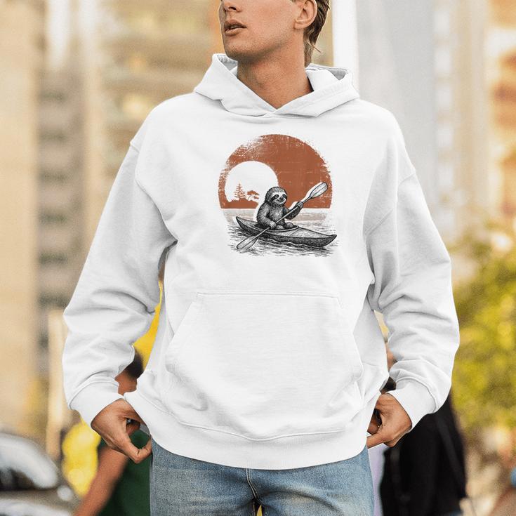 Kayaking Sloth Kayak Kayaker Canoe Paddling Men Hoodie Kayaking Sloth Kayak Kayaker Canoe Paddling Men Hoodie