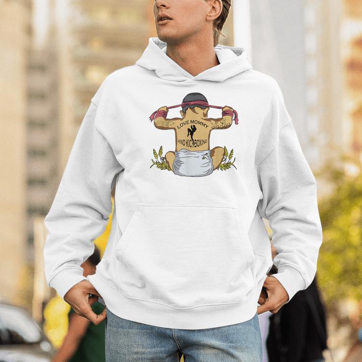 Kickboxing Muay Thai Training Fitness Baby Love Mommy Men Hoodie Kickboxing Muay Thai Training Fitness Baby Love Mommy Men Hoodie