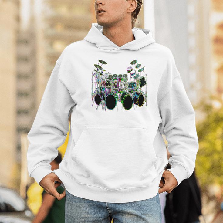 Large Drum Kit With Many Drums Men Hoodie Large Drum Kit With Many Drums Men Hoodie