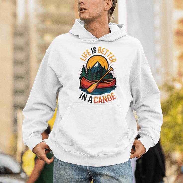 Life Is Better In A Canoe Canoeing Raglan Baseball Tee Men Hoodie