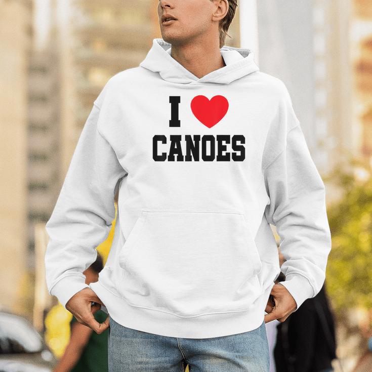 I Love Canoes Men Hoodie