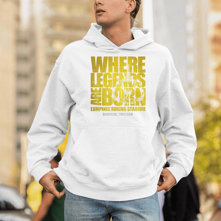 Muay Thai Lumpinee Boxing Stadium Where Legend Born Men Hoodie