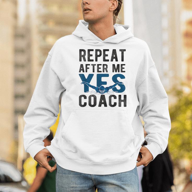 Repeat Yes Swim Coach Swimming Coach Men Hoodie