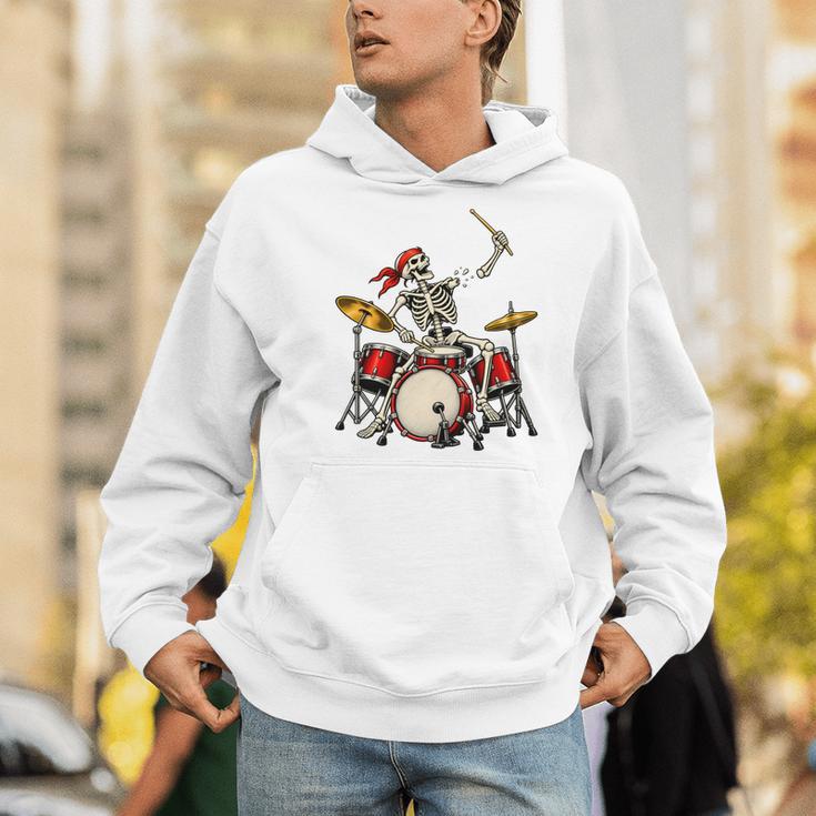 Skeleton Drummer Skull Drum Kit Halloween Men Hoodie Skeleton Drummer Skull Drum Kit Halloween Men Hoodie