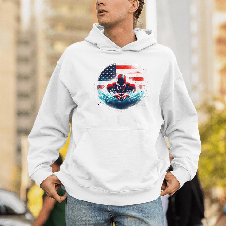Swimming United States American Swimming Apparel Swimming Men Hoodie Swimming United States American Swimming Apparel Swimming Men Hoodie