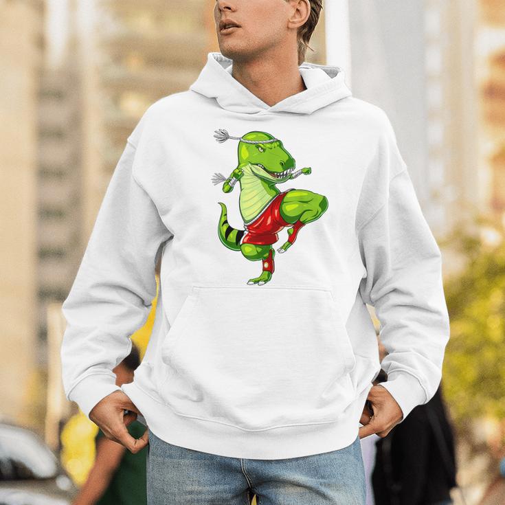 T-Rex Dinosaur Muay Thai Boxing Karate Martial Arts Kung Fu Men Hoodie