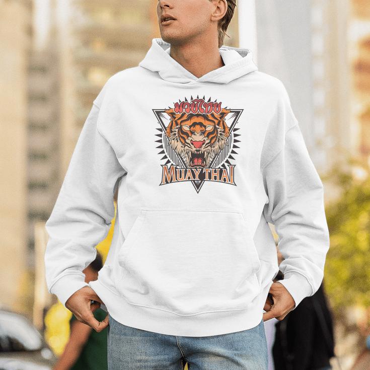 Tigar Muay Thai MMA Vintage Kickboxing Training Men Hoodie