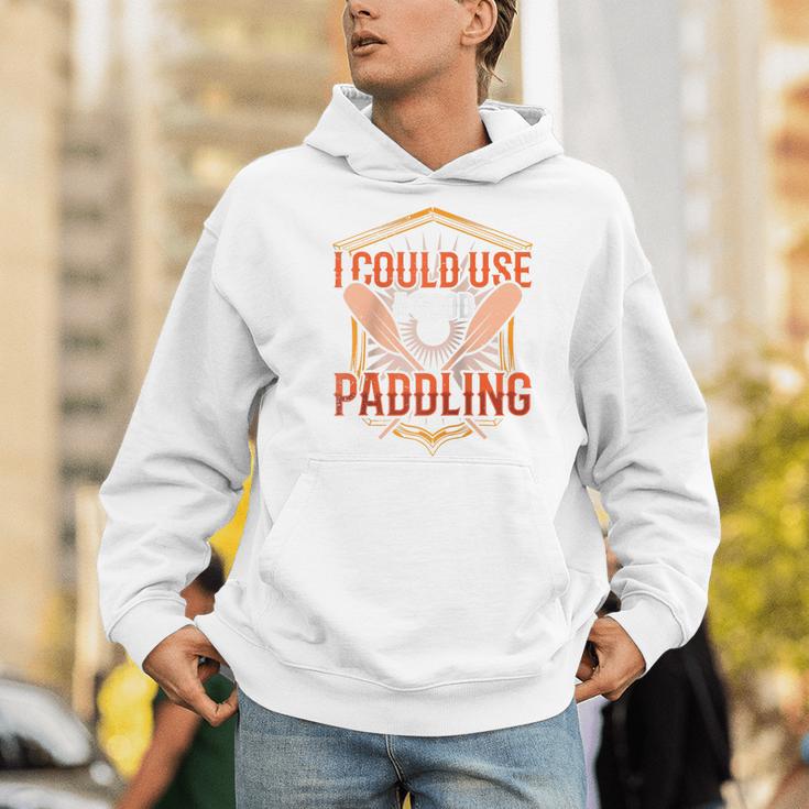I Could Use A Good Paddling Canoe Canoeing Paddle Men Women Raglan Baseball Tee Men Hoodie