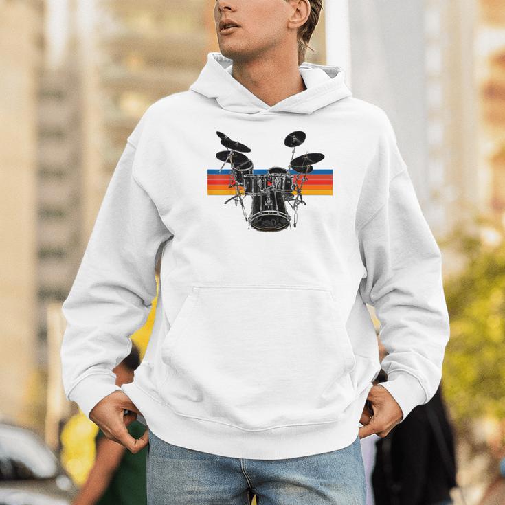 Vintage Drum Kit Drummer Rock Band Drums Men Hoodie Vintage Drum Kit Drummer Rock Band Drums Men Hoodie