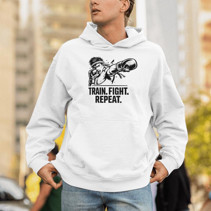 Women's Train Fight Repeat Nak Muay Thai Boxing Fighter Men Hoodie Women's Train Fight Repeat Nak Muay Thai Boxing Fighter Men Hoodie