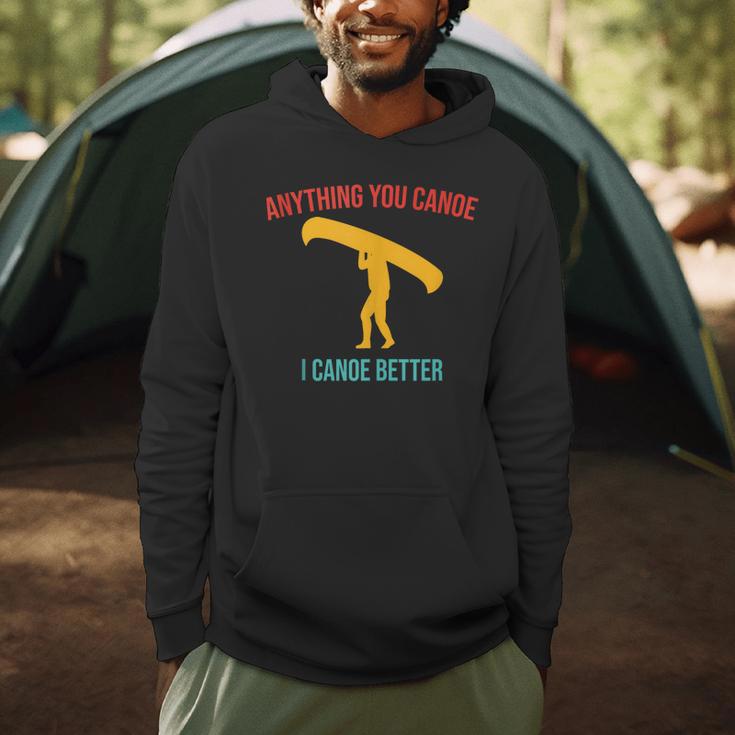 Anything You Canoe I Canoe Better Vintage Quote Sleeveless Men Hoodie