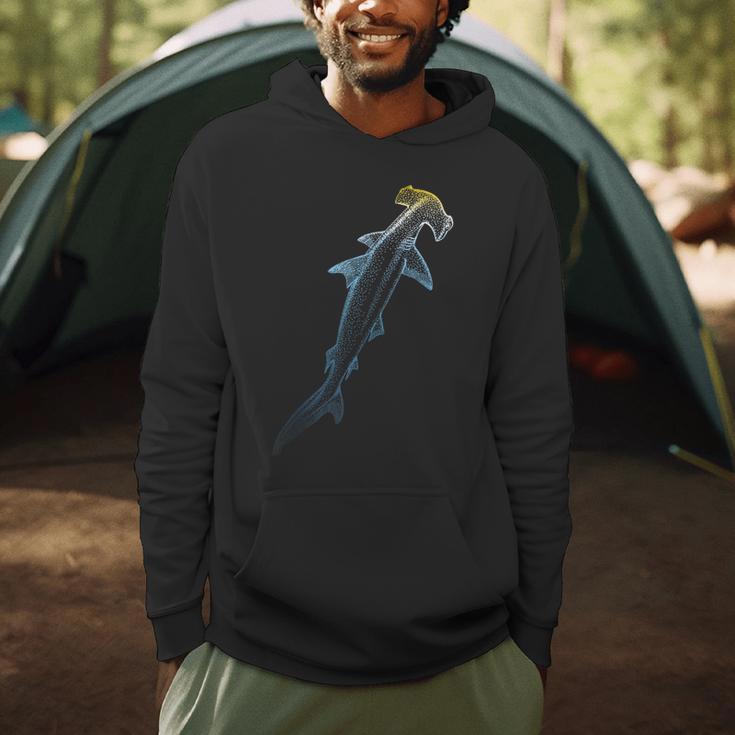 Beautiful Colors Swimming Hammerhead Shark Lovers Men Hoodie