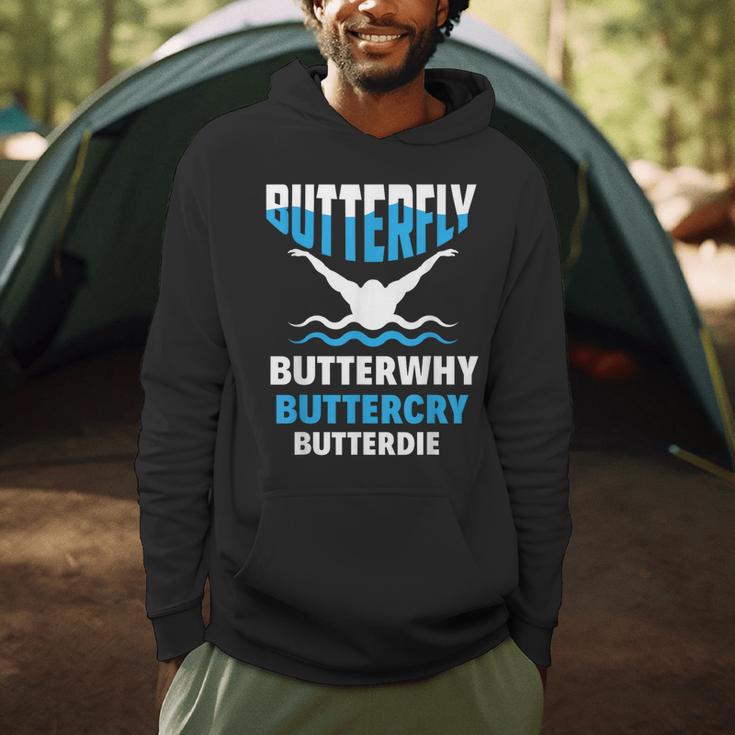Butterfly Butterwhy Buttercry Swimming Swimmer Men Hoodie Butterfly Butterwhy Buttercry Swimming Swimmer Men Hoodie