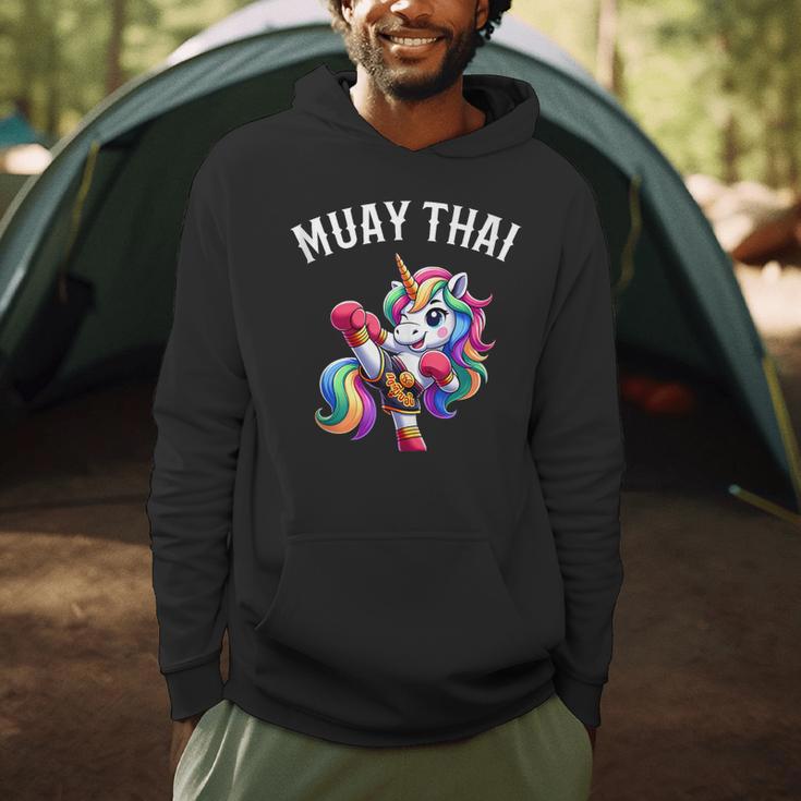 Cute Muay Thai Unicorn Men Hoodie