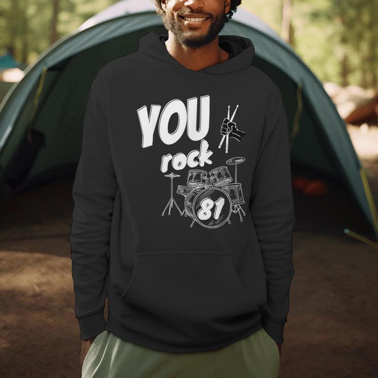 Drum Kit Drummer 81 Years 81st Birthday Men Women Men Hoodie Drum Kit Drummer 81 Years 81st Birthday Men Women Men Hoodie