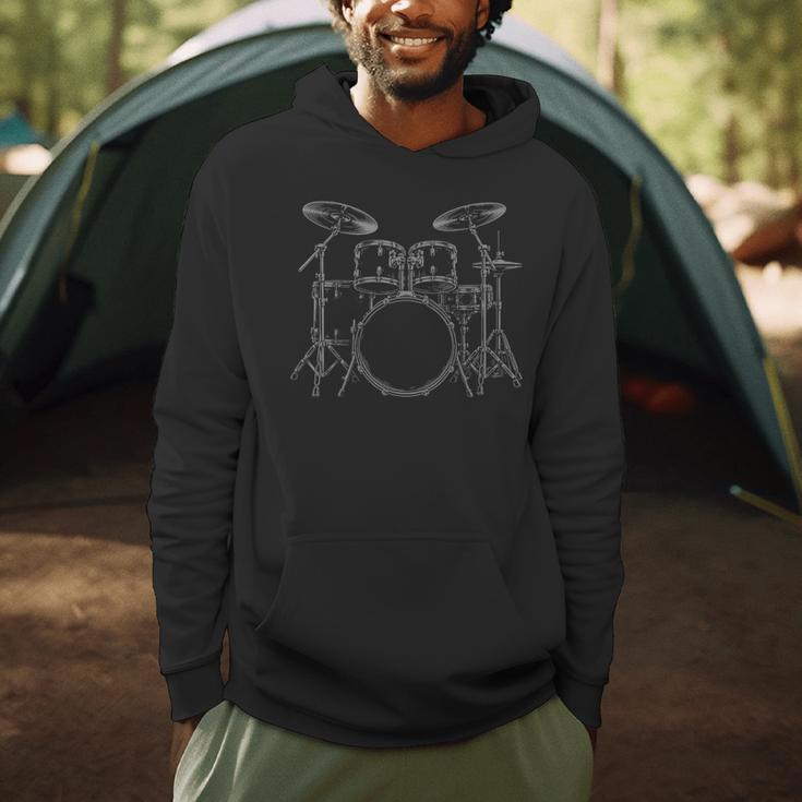 Drum Kit Rock Music Percussion Men Hoodie Drum Kit Rock Music Percussion Men Hoodie
