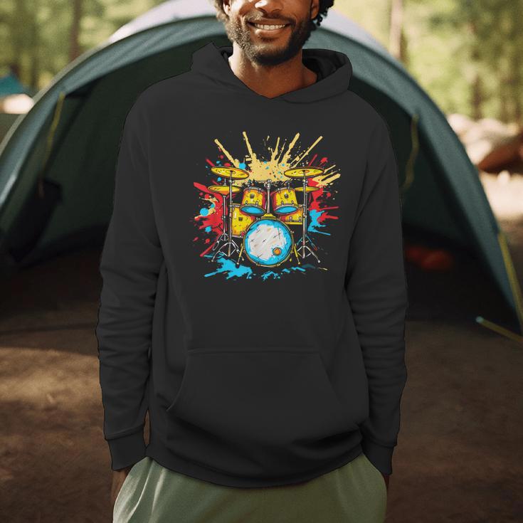 Drum Kit Steamwave Music Band Men Hoodie Drum Kit Steamwave Music Band Men Hoodie