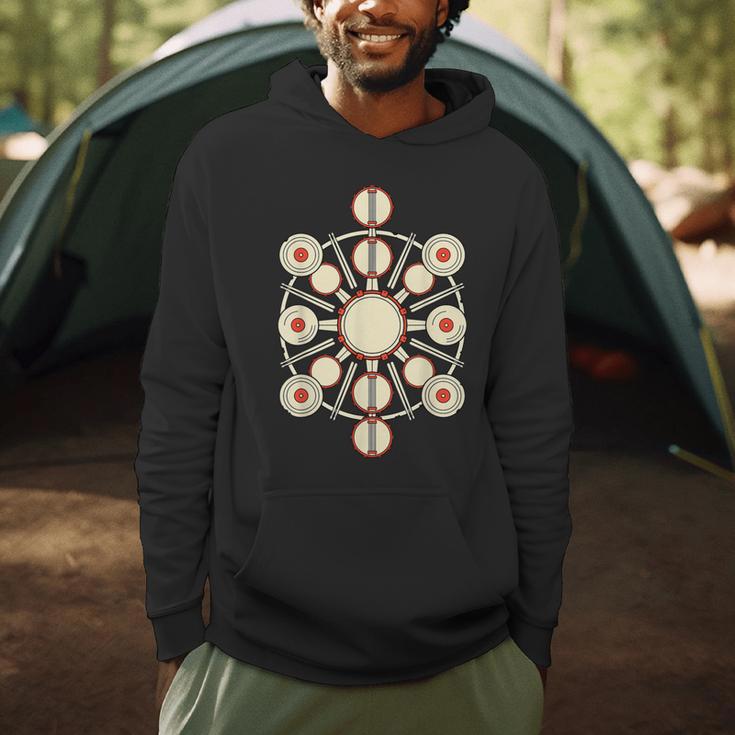 Drummer Drum Kit Mandala Percussionist Music Lover Men Hoodie