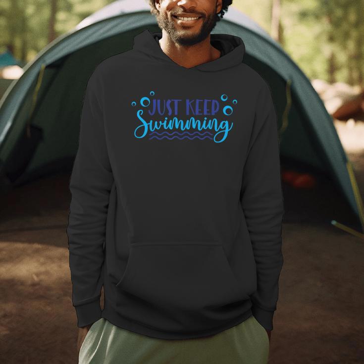 Just Keep Swimming I Love Swimming Men Hoodie