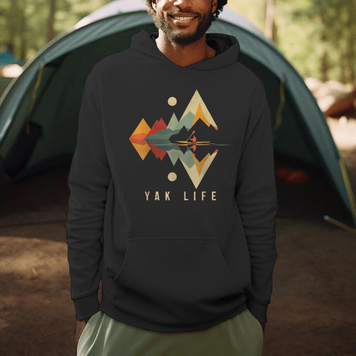 Kayak Vintage Retro Mountains Canoe Kayak Kayak Kayak Men Hoodie