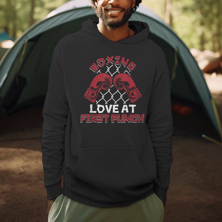 Love At First Punch Professional Boxer Muay Thai Boxing Men Hoodie Love At First Punch Professional Boxer Muay Thai Boxing Men Hoodie