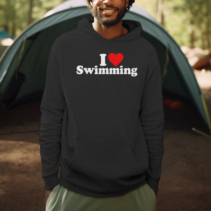 I LOVE HEART SWIMMING Men Hoodie I LOVE HEART SWIMMING Men Hoodie