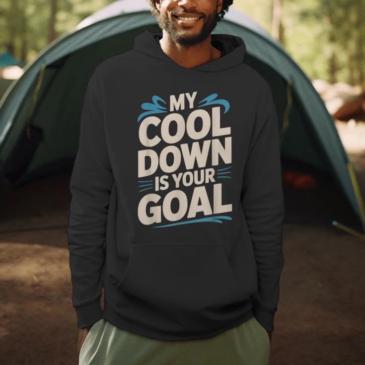 Masters Swimmer Cool Down Workout Humor Bold Swimming Men Hoodie