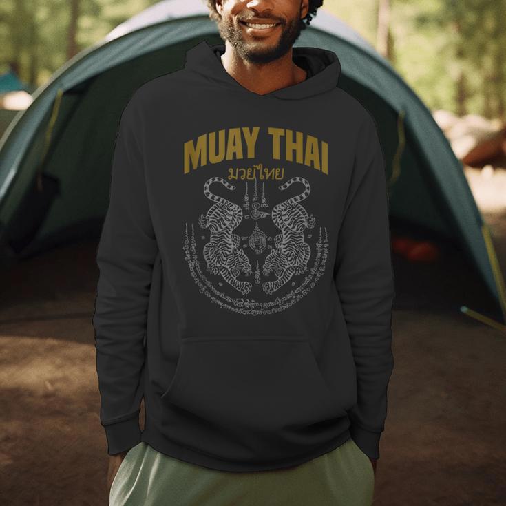 Muay Thai Art Twin Tigers Muay Thai Fighter MMA Martial Arts Men Hoodie Muay Thai Art Twin Tigers Muay Thai Fighter MMA Martial Arts Men Hoodie