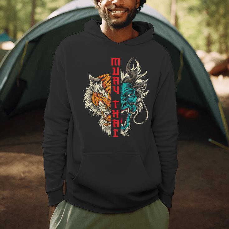 Muay Thai Thai Boxing Dragon Tiger Men Hoodie Muay Thai Thai Boxing Dragon Tiger Men Hoodie