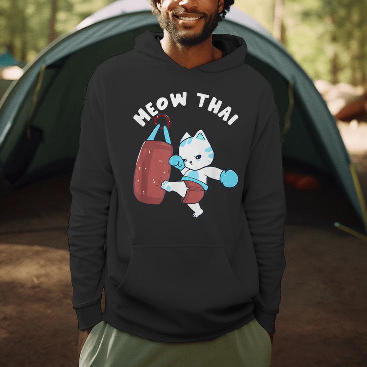 Muay Thai Cat Meow Thai Punch Bag Martial Arts Men Hoodie Muay Thai Cat Meow Thai Punch Bag Martial Arts Men Hoodie